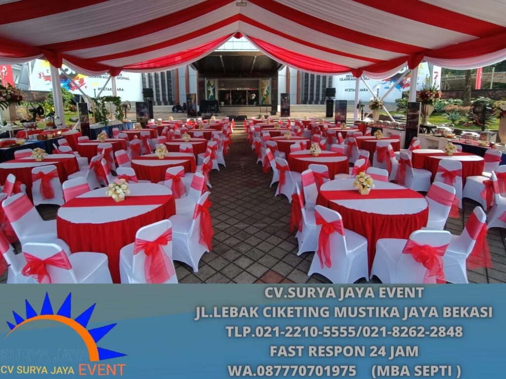 Penyewaan Meja Cover Merah Putih