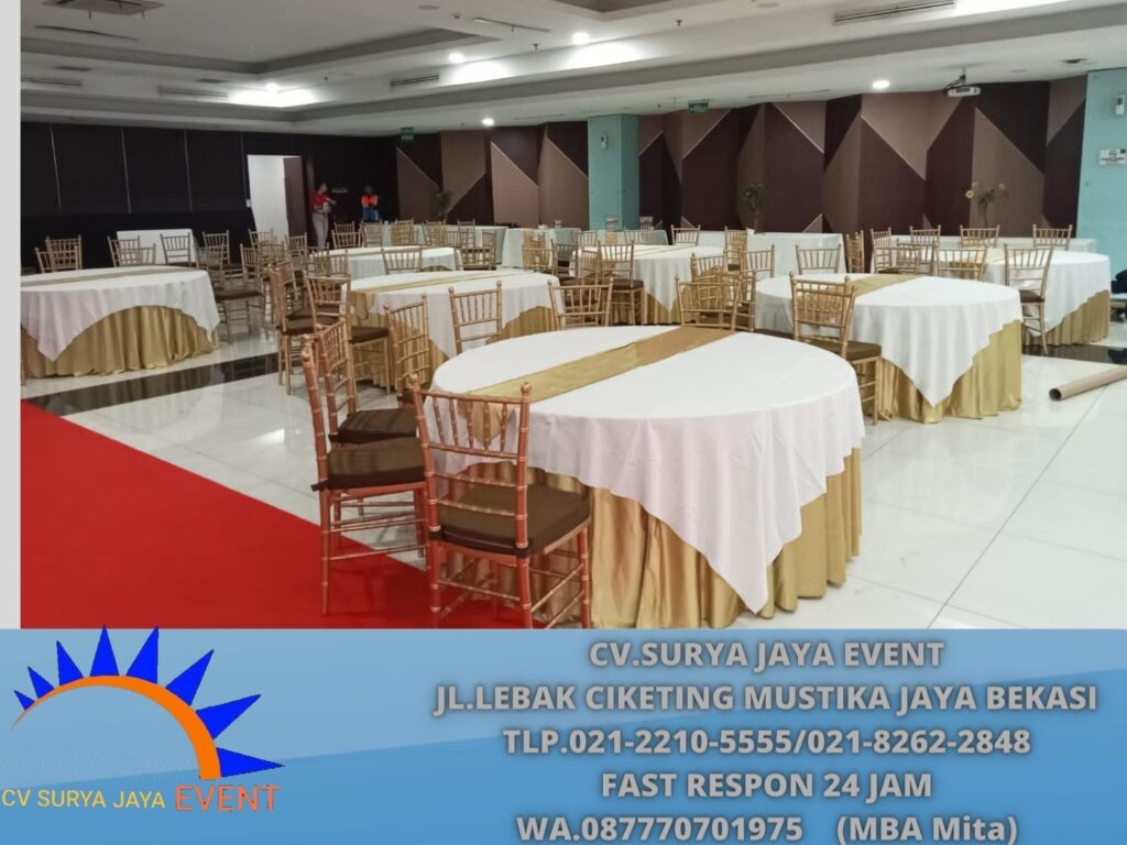 Sewa Meja Dinner Bundar D120cm Periuk Tangerang