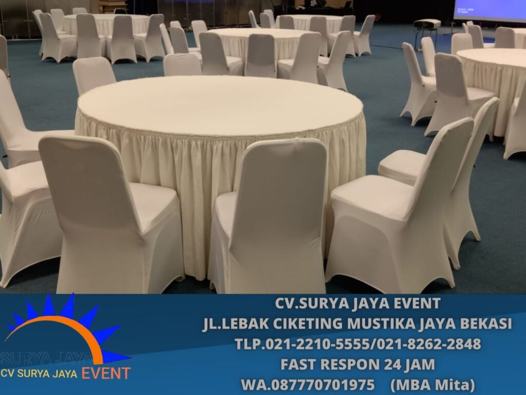 Sewa Meja Dinner Bundar D120cm Periuk Tangerang