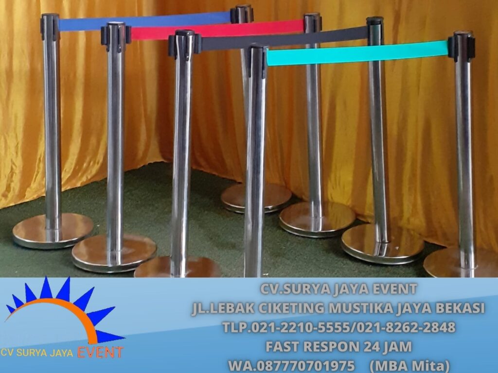 Jasa Sewa Tiang Antrian Kain BLudru Batutulis Bogor