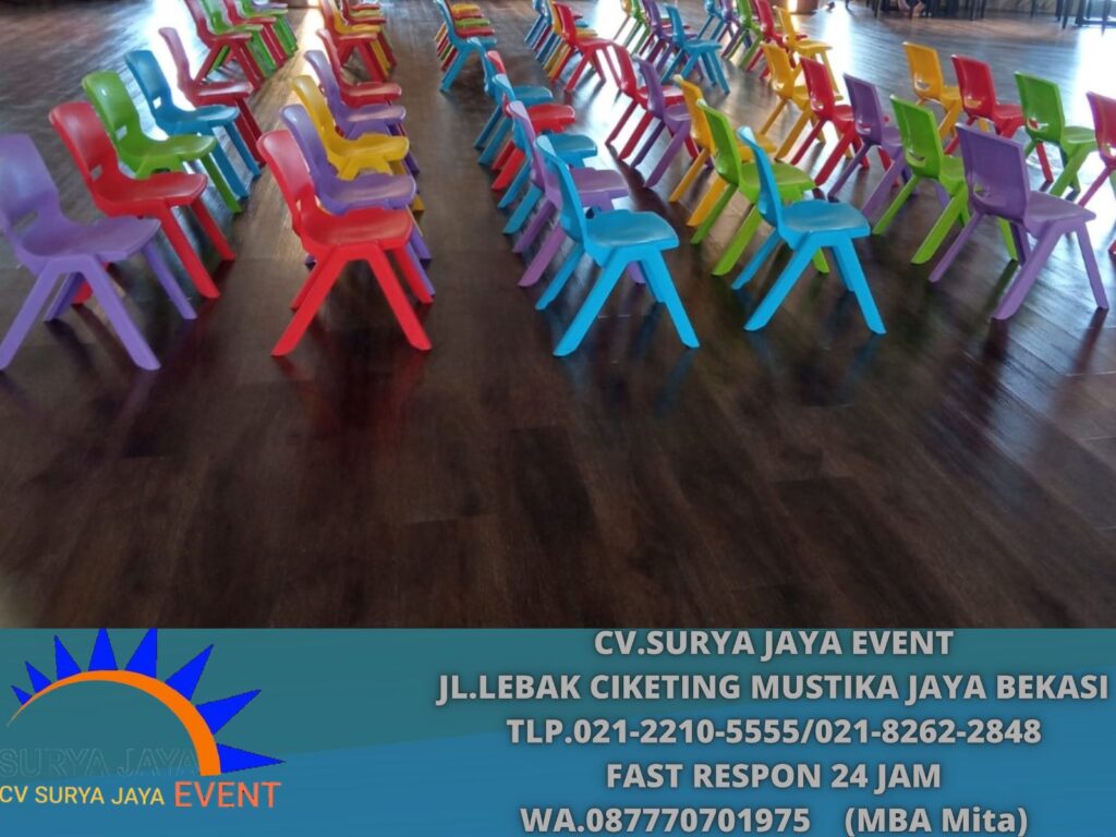 Menyewakan kursi Plastik Anak Area Serpong Tanggerang Selatan