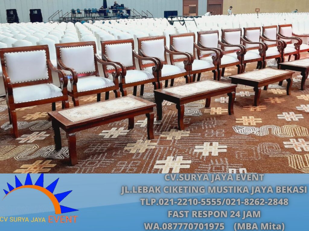 Sewa Kursi Kayu VIP Model Terbaru Bogor