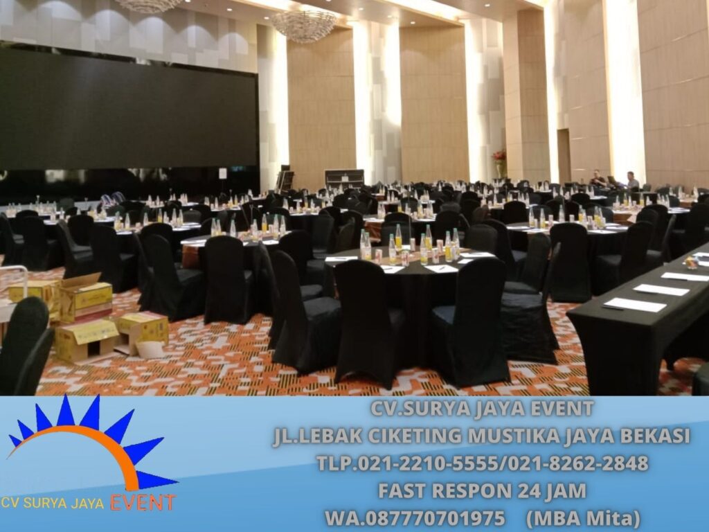 Sewa Meja Bundar Ukuran Jumbo Diameter 220cm di Jakarta