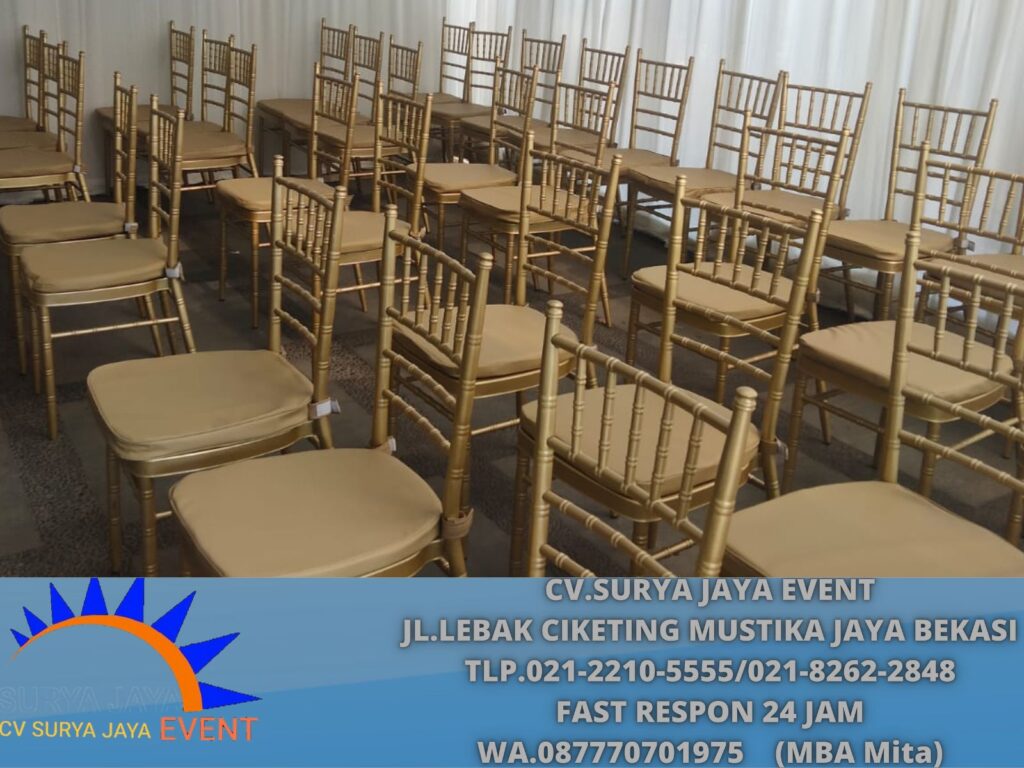 Sewa Kursi Tiffany Putih Hitam Dan Gold Area Terdekat Jakarta
