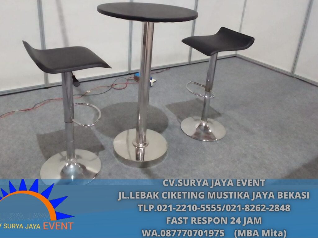 Sewa Barstool Kursi Kotak Hitam Area Jakarta