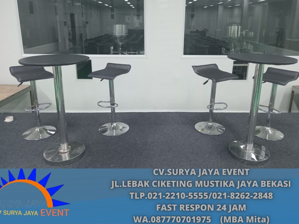 Sewa Barstool Kursi Kotak Hitam Area Jakarta