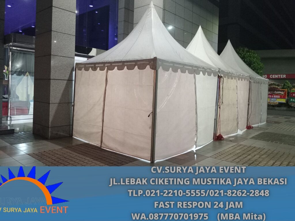 Sewa Tenda Sarnafil 3x3 Plus Lampu Area Bogor
