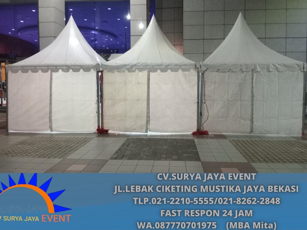 Sewa Tenda Sarnafil 3x3 Plus Lampu Area Bogor