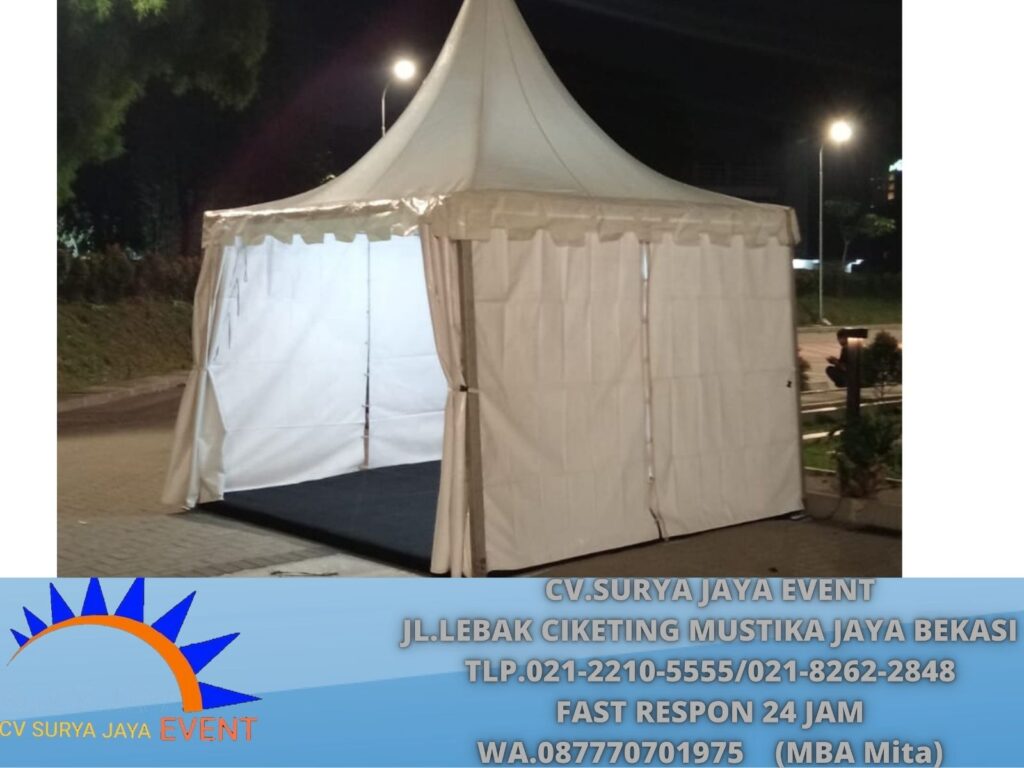 Sewa Tenda Sarnafil 3x3 Plus Lampu Area Bogor