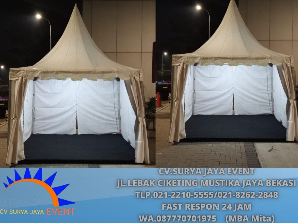 Sewa Tenda Sarnafil 3x3 Plus Lampu Area Bogor