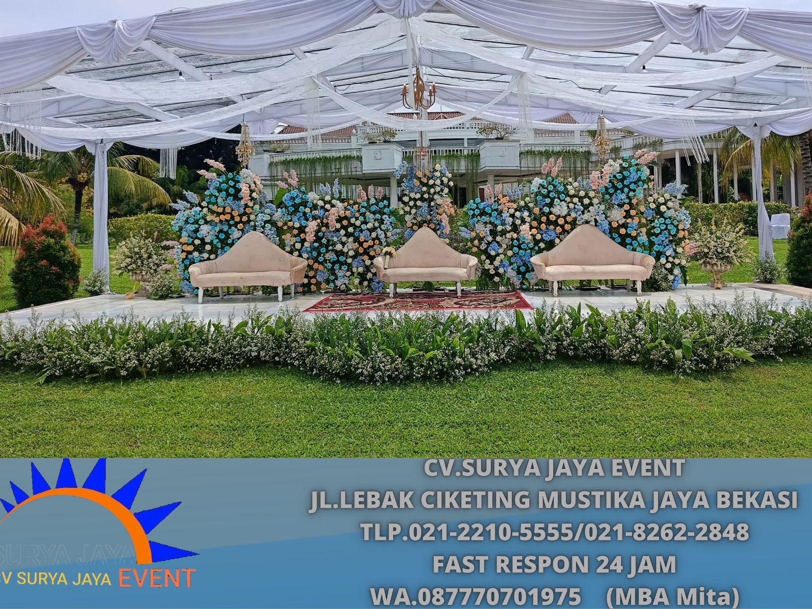 Tenda Transparan Wedding Lengkap Dekorasi (3)