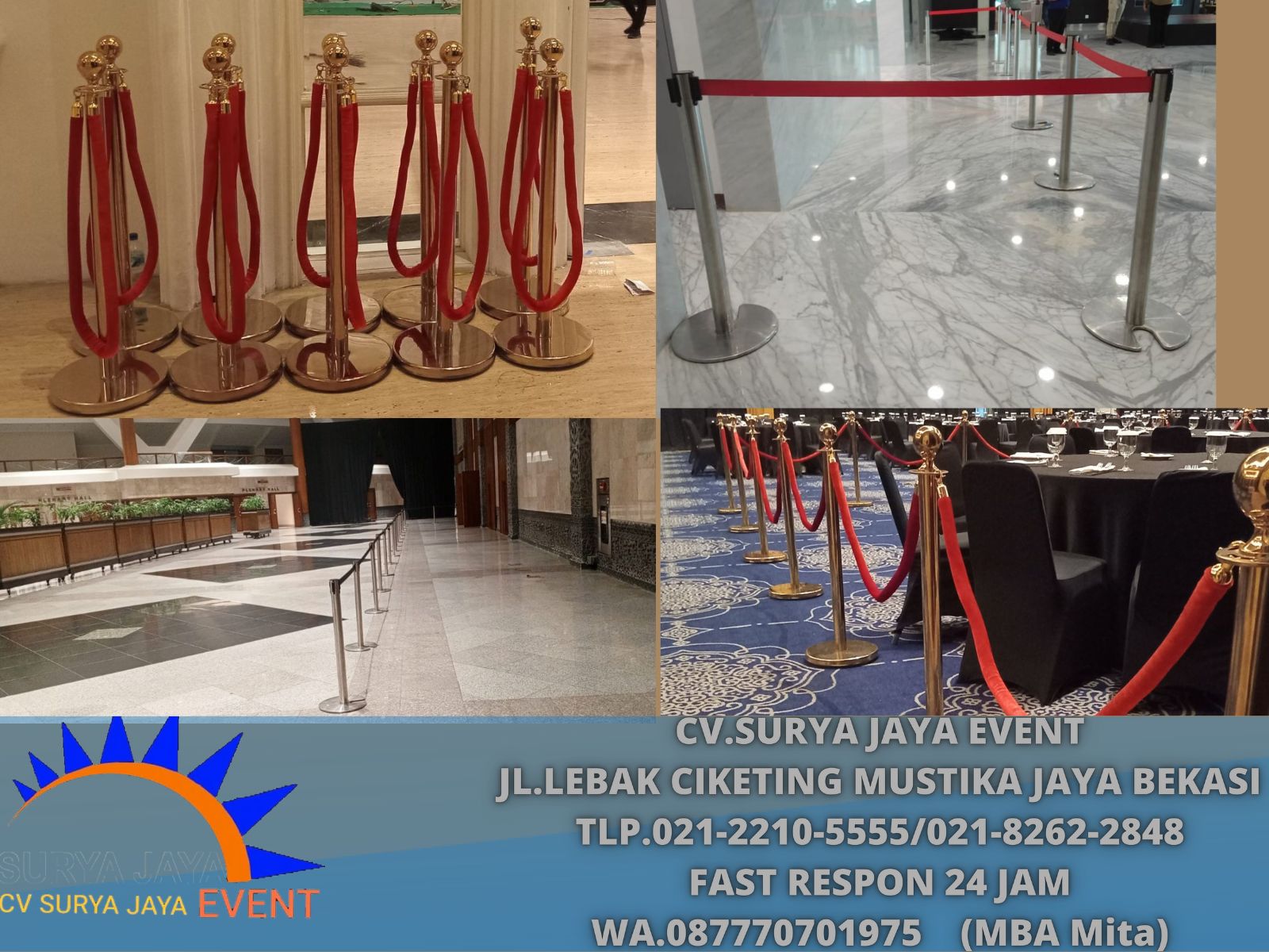 CV.SURYA JAYA EVENT JL.LEBAK CIKETING MUSTIKA JAYA BEKASI TLP.021-2210-5555021-8262-2848 FAST RESPON 24 JAM WA.087770701975 (MBA SEPTI ) (60)