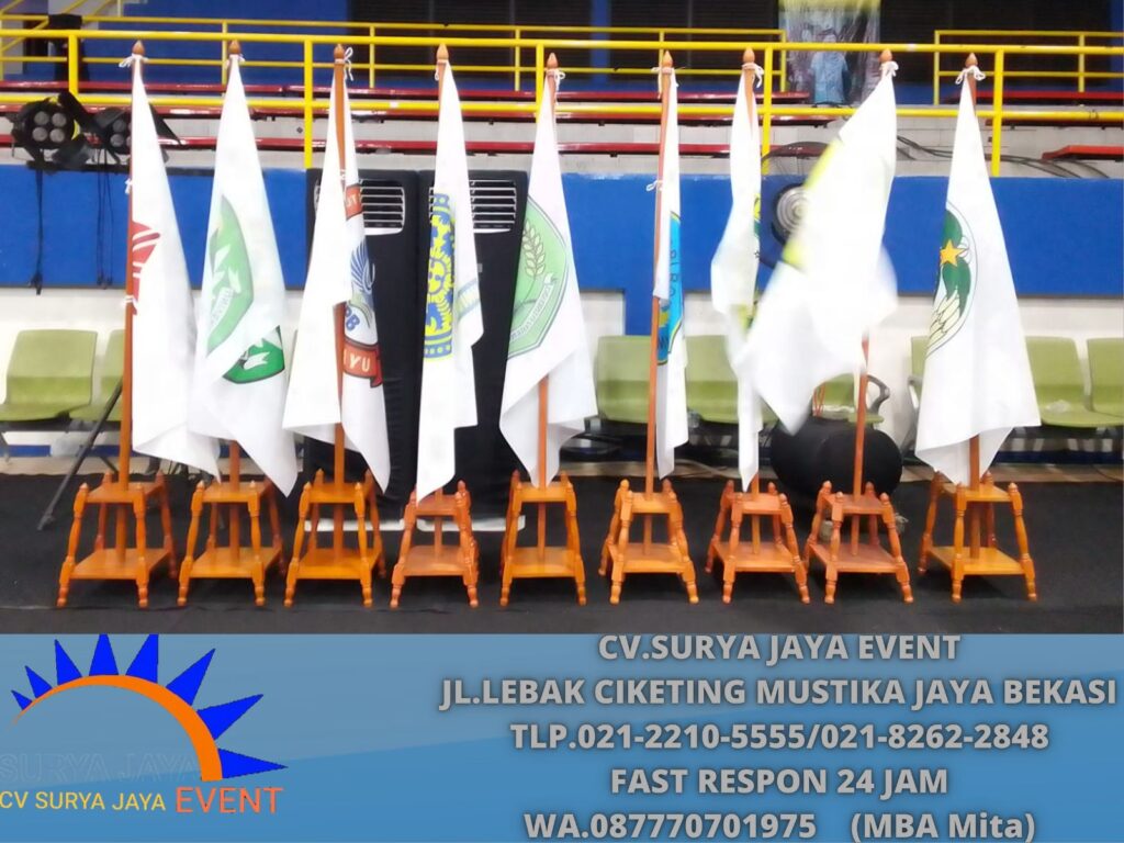 Rental Tiang Bendera VIP Type Kayu Jati di Jakarta