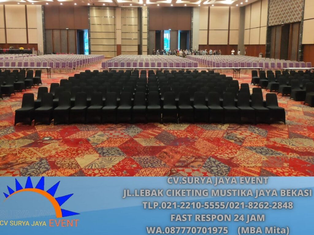 Sewa Kursi Type Susun Futura Cover hitam di Jakarta
