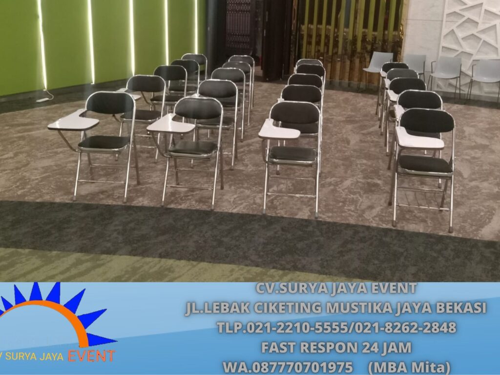 Tempat Sewa Kursi Kuliah Hitam Lipat Area Jababeka Tanggerang