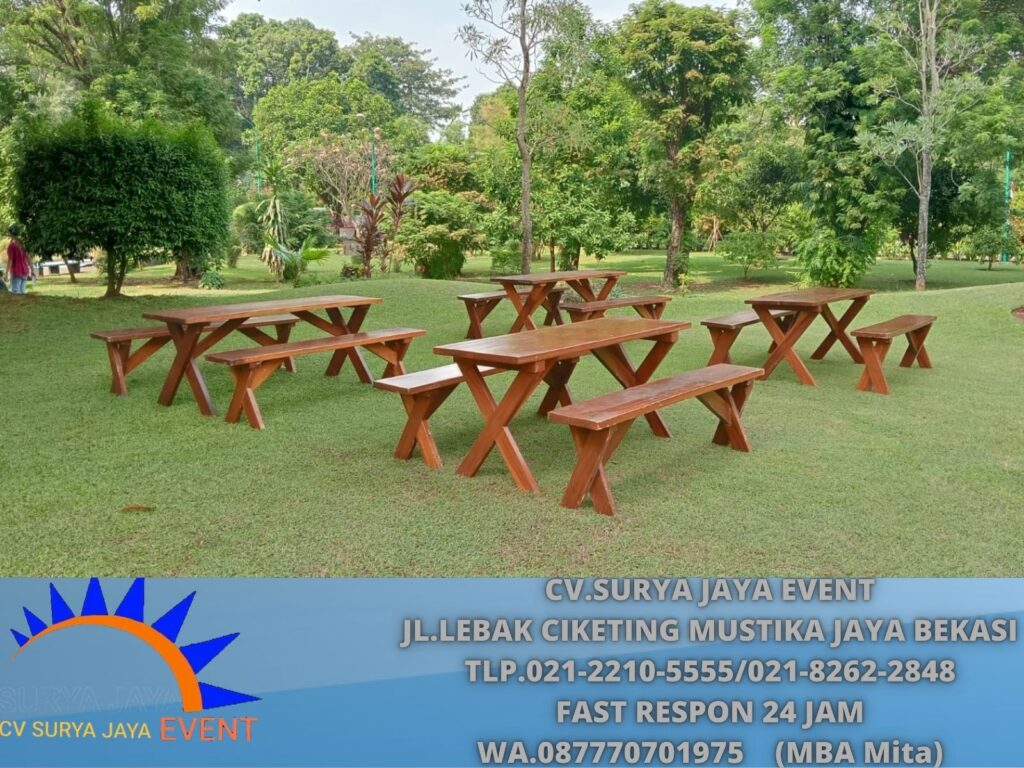 Sewa Meja Kursi Taman Extra 180x60cm Di Capital Palace Jakarta