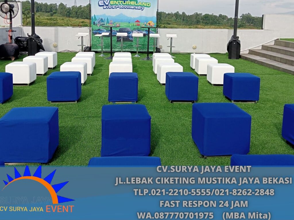 Sewa Puff Kotak Single Cover Aneka Warna Jakarta