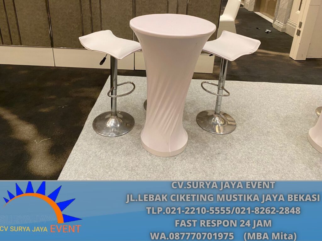 Sewa Meja Dan Kursi Bar Putih Jakarta