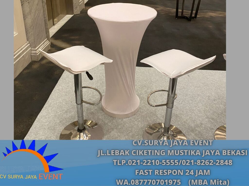 Sewa Meja Dan Kursi Bar Putih Jakarta