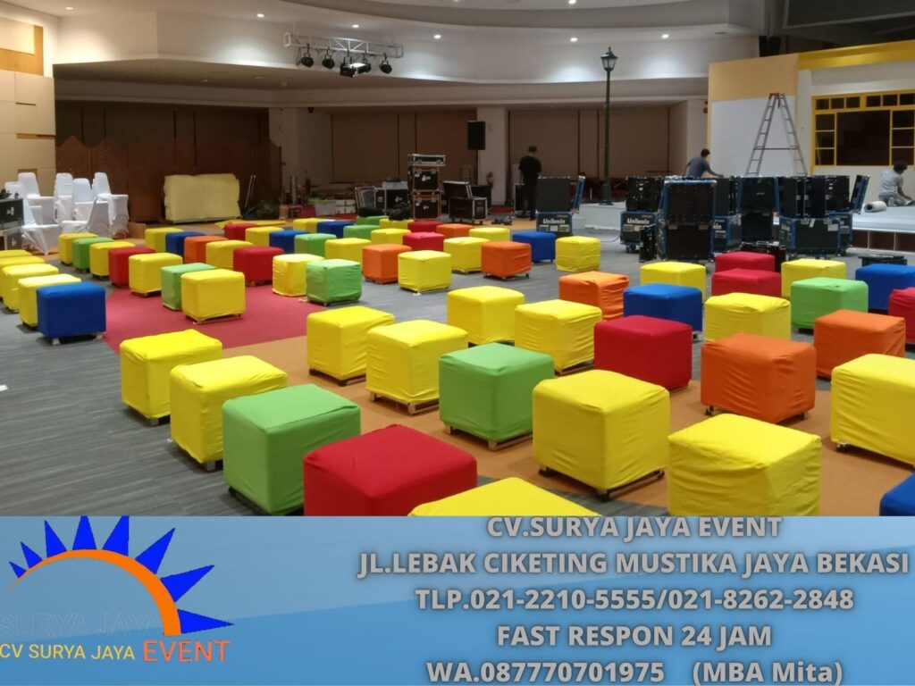 Sewa Puff Kotak Single Cover Aneka Warna Jakarta