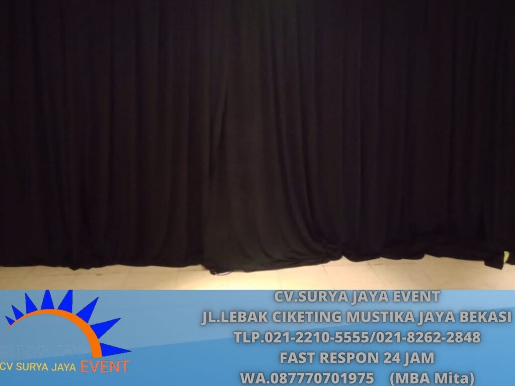 Jasa Sewa Tirai Hitam Lotto Tebal Jakarta