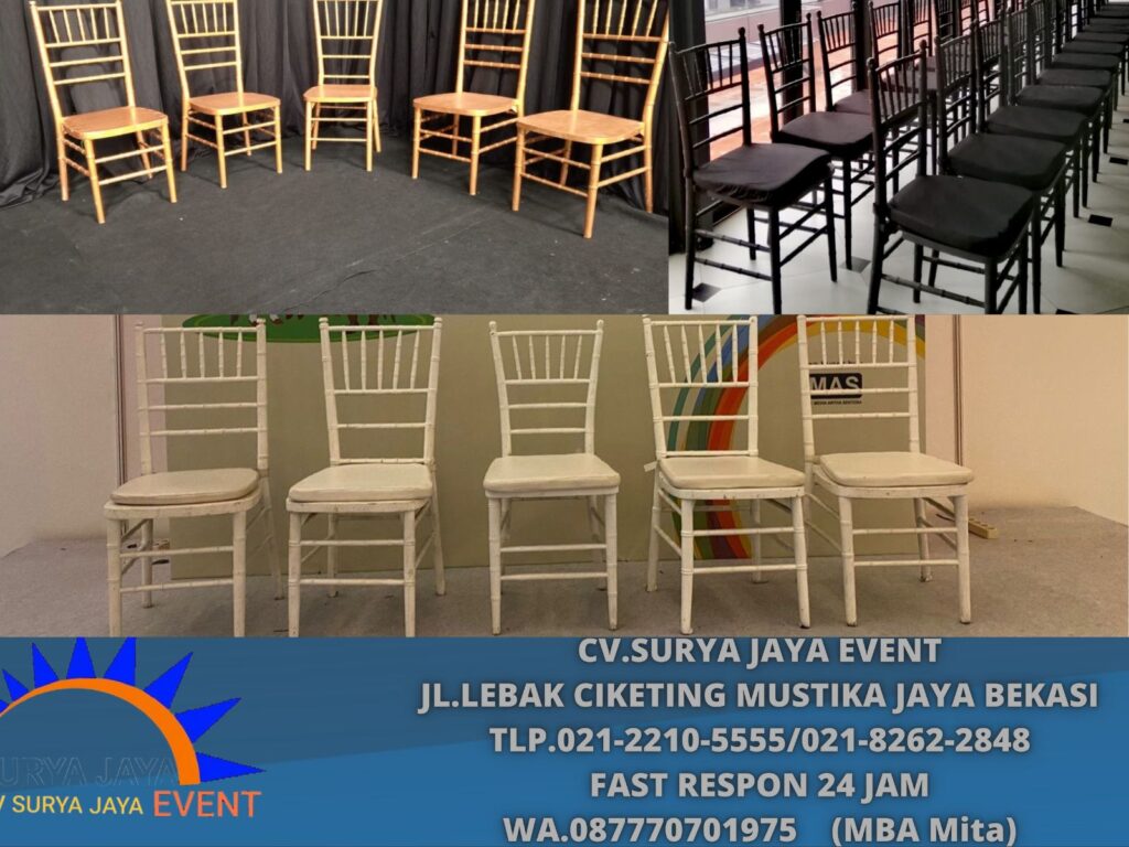 Rental Kursi VIP Type Tiffany Acrylic Dan Kayu Jakarta