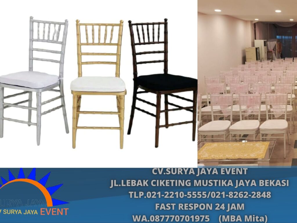 Rental Kursi VIP Type Tiffany Acrylic Dan Kayu Jakarta
