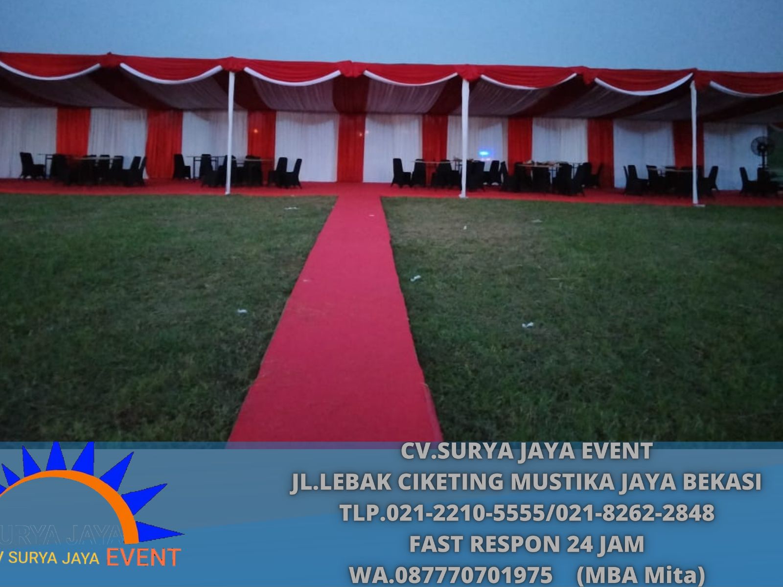 Tenda Rumbai Merah Putih Dan Karpet Jalan (3)