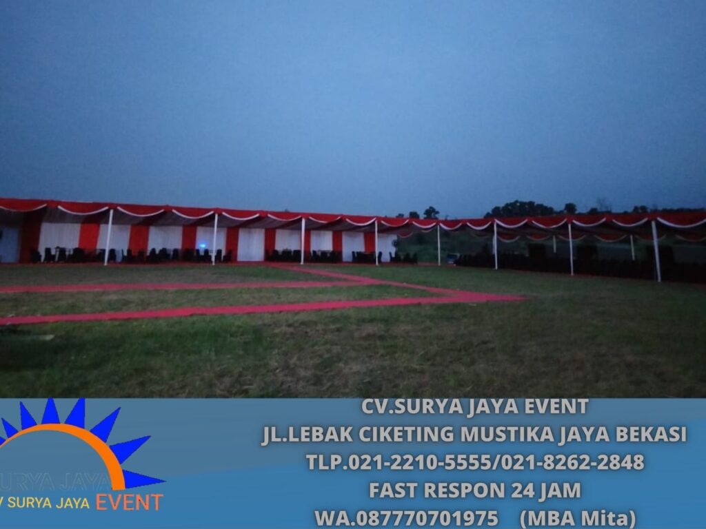 Sewa Tenda Dekorasii Merah Putih Event HUT RI Jakarta