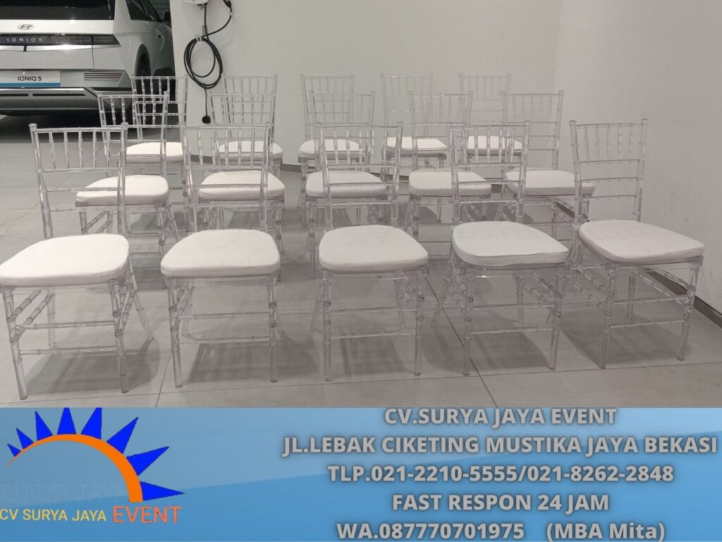 Rental Kursi VIP Type Tiffany Acrylic Dan Kayu Jakarta