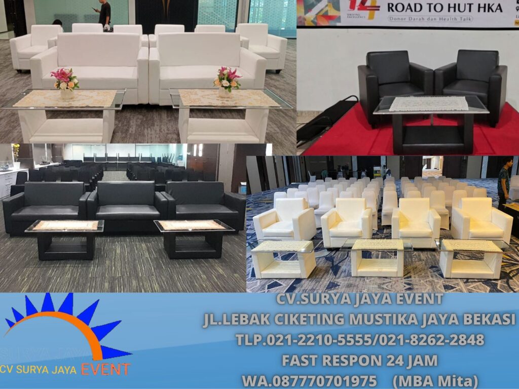 Jasa Sewa Sofa Single,Double Dan Triple Hitam Putih Jakarta