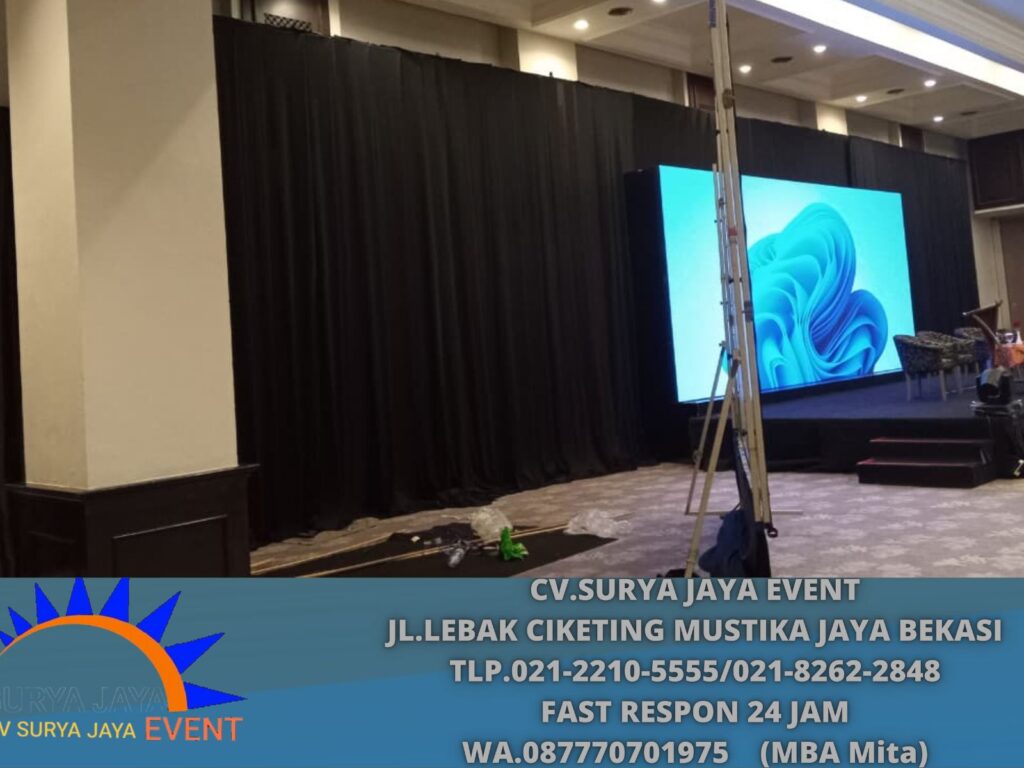 Rental Tirai Hitam P22m T7m Event Hotel Royal Kuningan