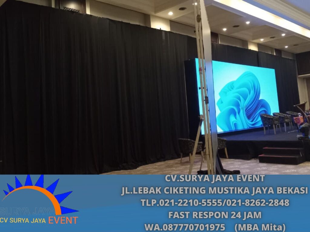 Rental Tirai Hitam P22m T7m Event Hotel Royal Kuningan