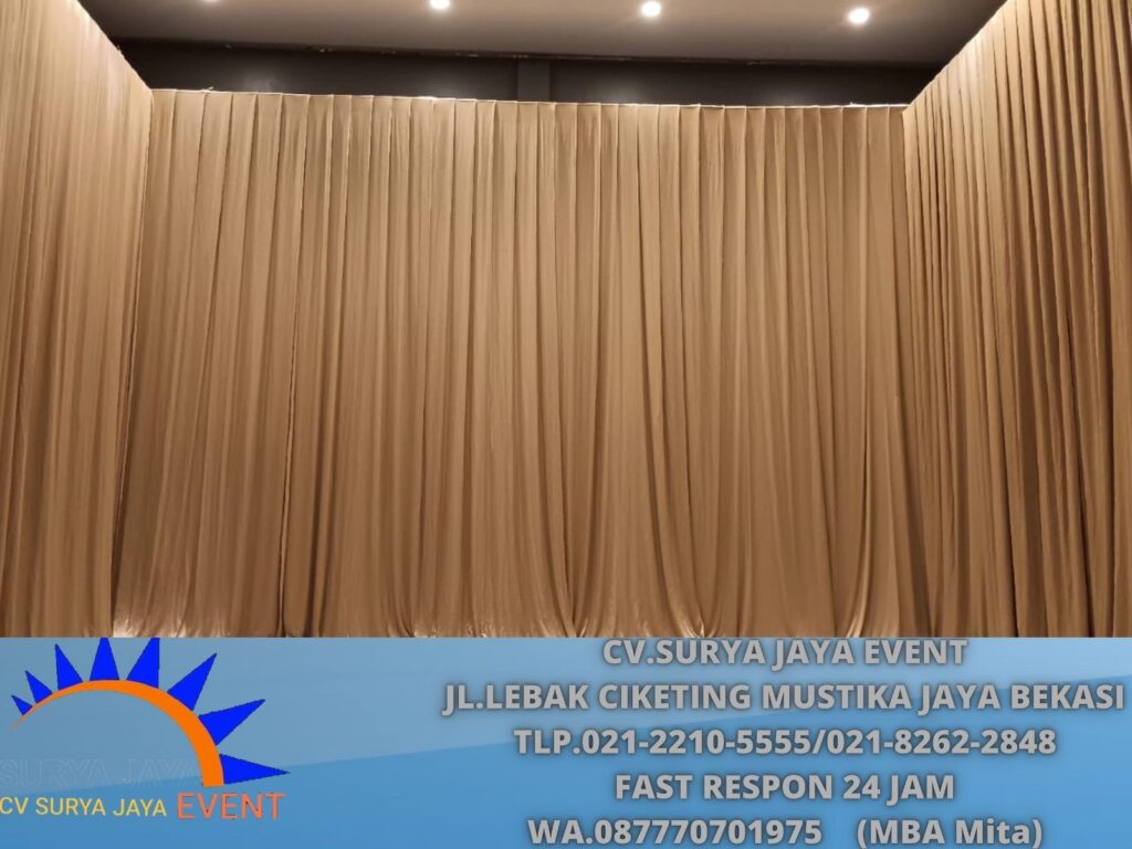 Rental Tirai Filamin Aneka Warna Dan Tirai Hitam Lotto Jakarta