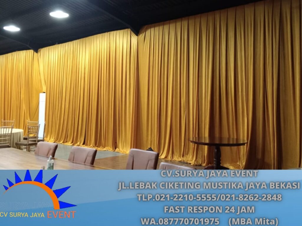 Rental Tirai Filamin Aneka Warna Dan Tirai Hitam Lotto Jakarta