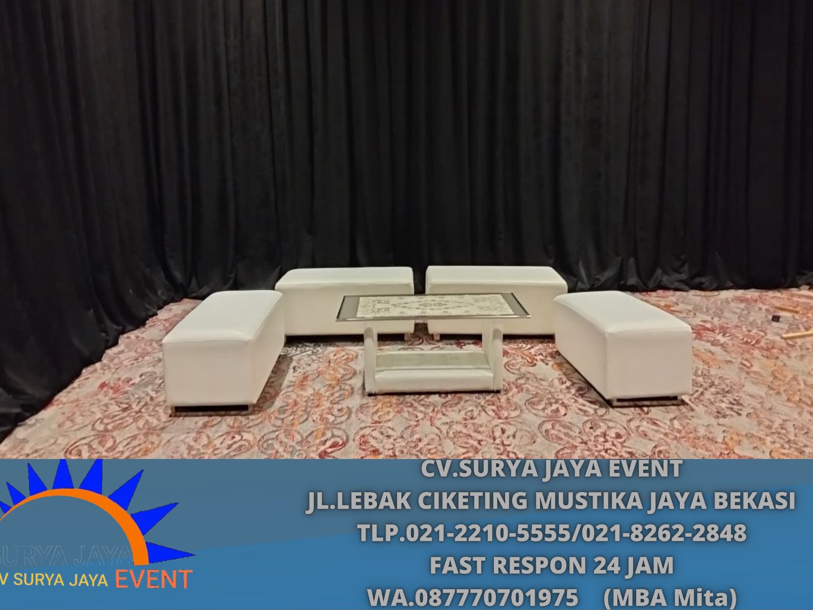 Puff Chairs Putih Kaki Stainless Jakarta (3)