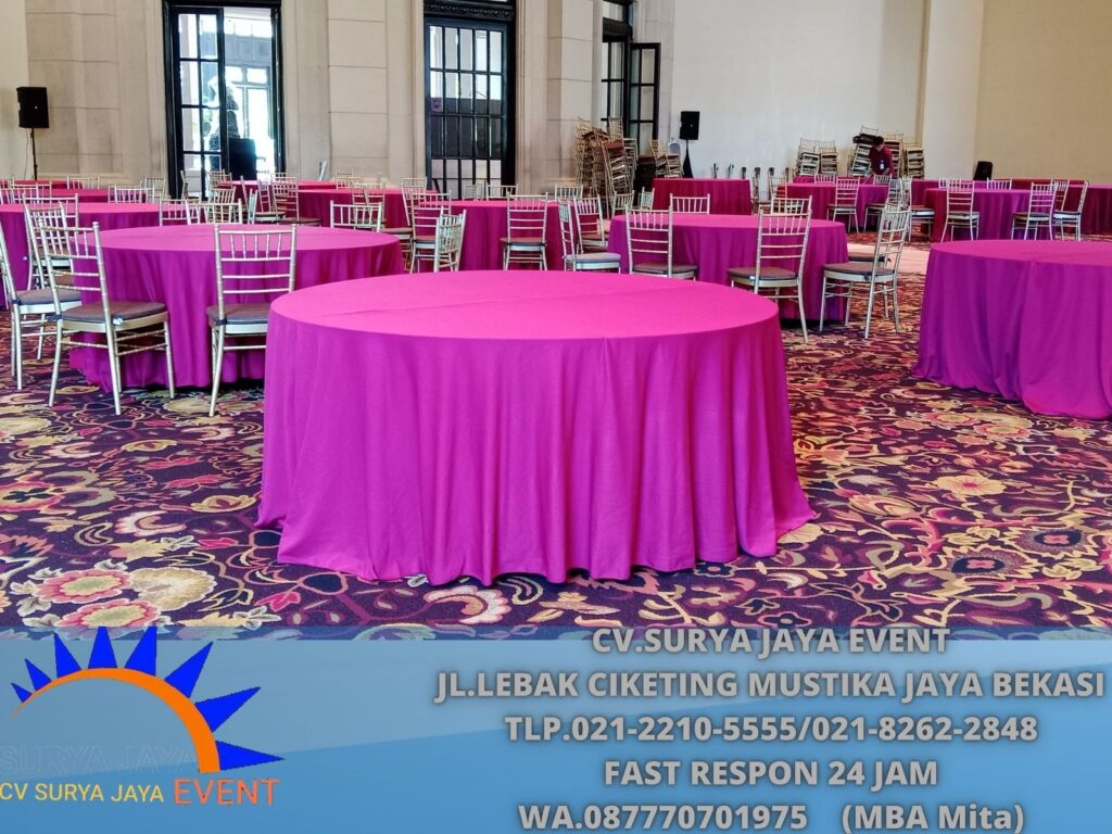Pusat Rental Round Table Ukuran Variatif Jakarta