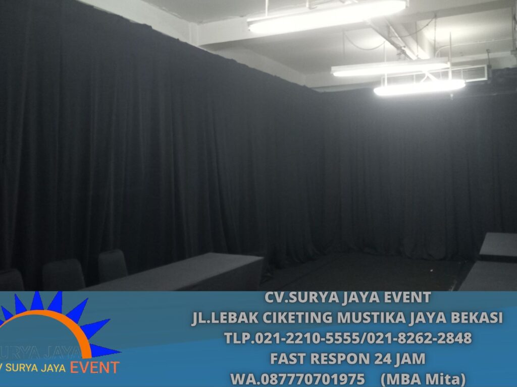 Rental Black Curtain Tinggi 2,5 Meter Jakarta