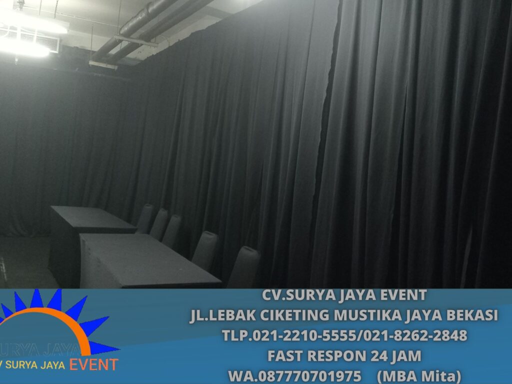 Rental Black Curtain Tinggi 2,5 Meter Jakarta