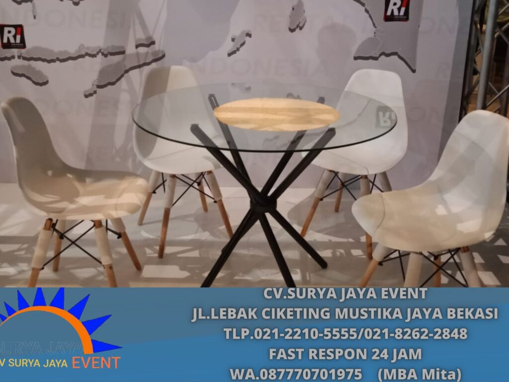Rental Meja Kaca Type Dealing VIP Area Kemayoran Jakut