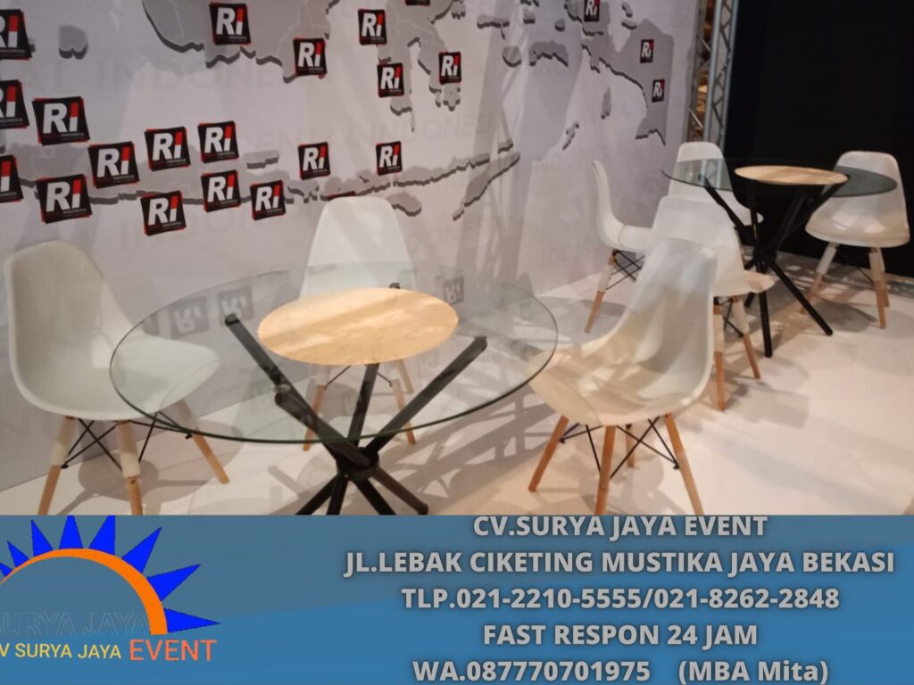 Rental Meja Kaca Type Dealing VIP Area Kemayoran Jakut