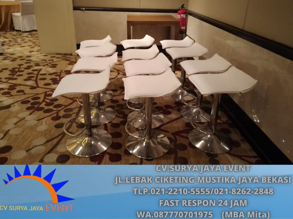 Pusat Sewa Kursi Bar Kotak Putih,Kursi Cover Putih Area Bekasi