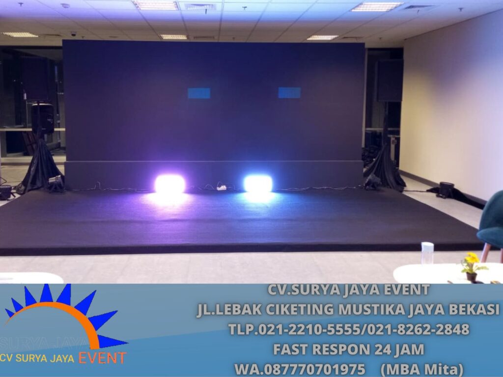 Sewa Flooring Ukuran 6x3m Karpet Hitam Kuningan Jaksel