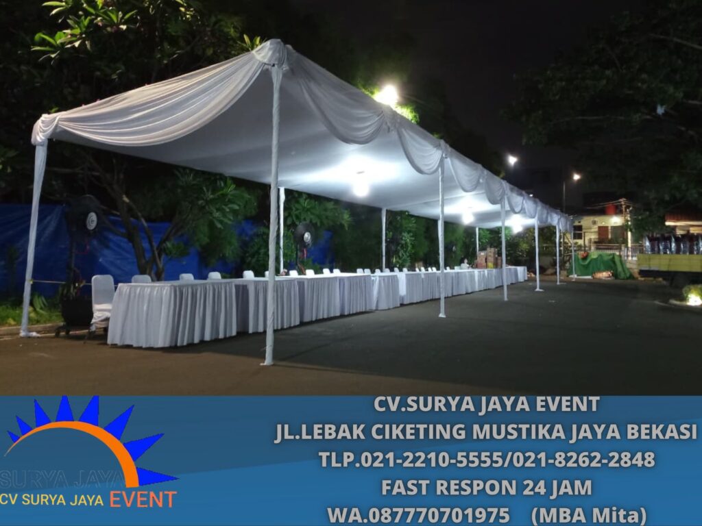 Sewa Tenda Plafon Putih,Flooring,Kursi Cover Putih Jakarta