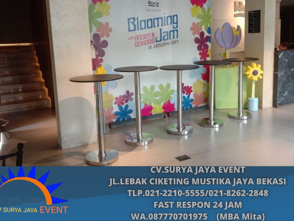 Sewa Tenda Serut,Kursi,Meja,Flooring,Barstool Area Cikarang