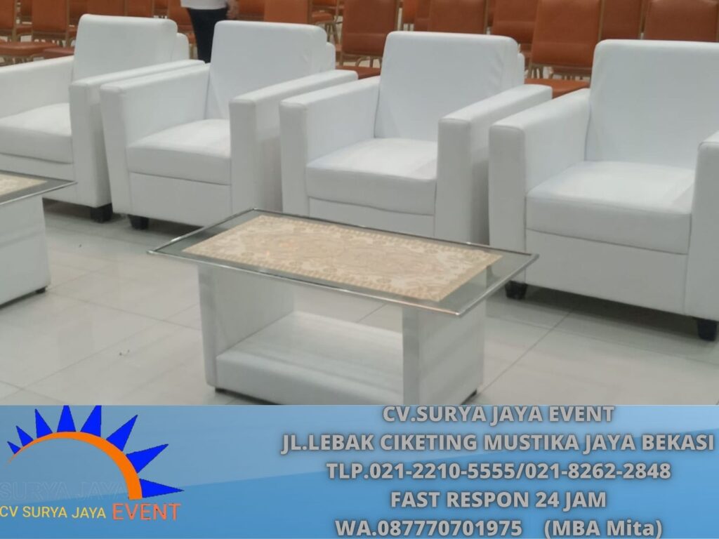 Rental Sofa Single Putih Event Stiabudi Jakarta Selatan