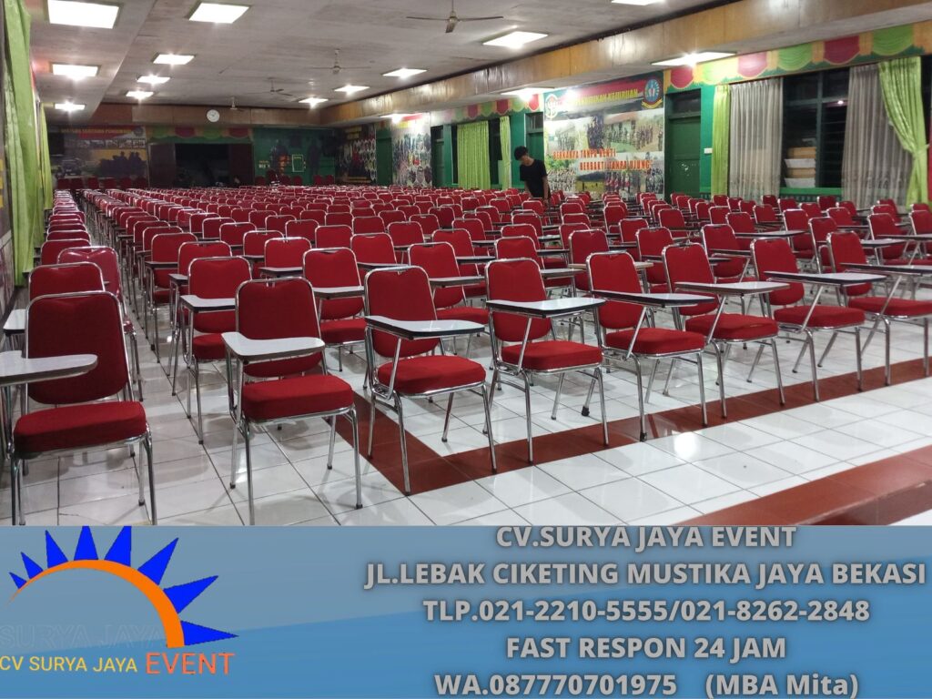 Rental Kursi Kuliah Merah Event Rindam Bandung