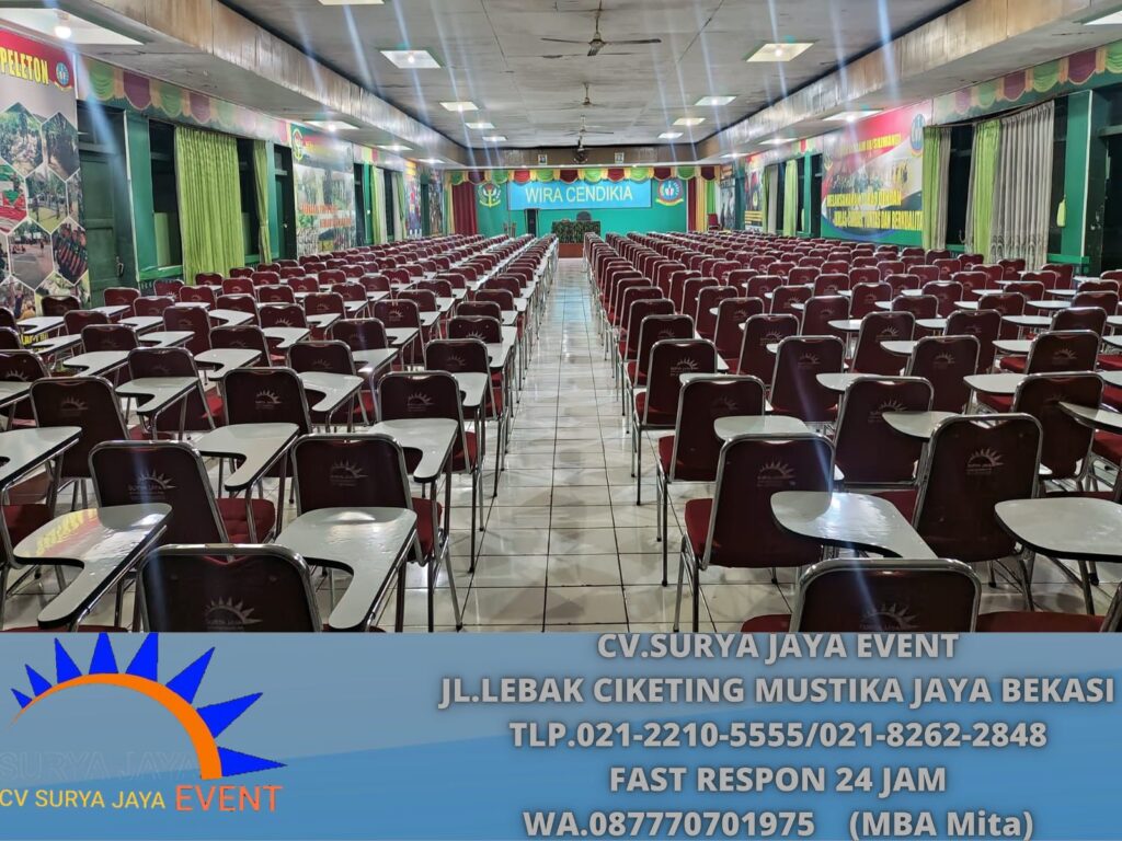 Rental Kursi Kuliah Merah Event Rindam Bandung