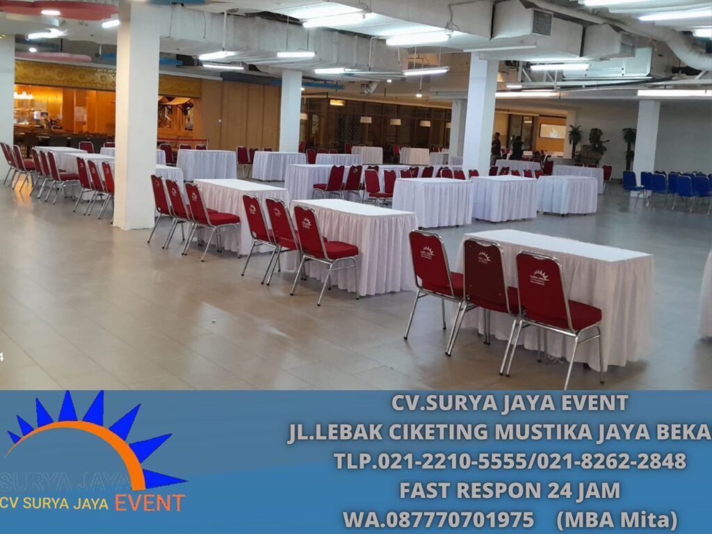 Sewa Meja Kotak, Kursi Tiffany,Kursi Futura Polos Jakarta