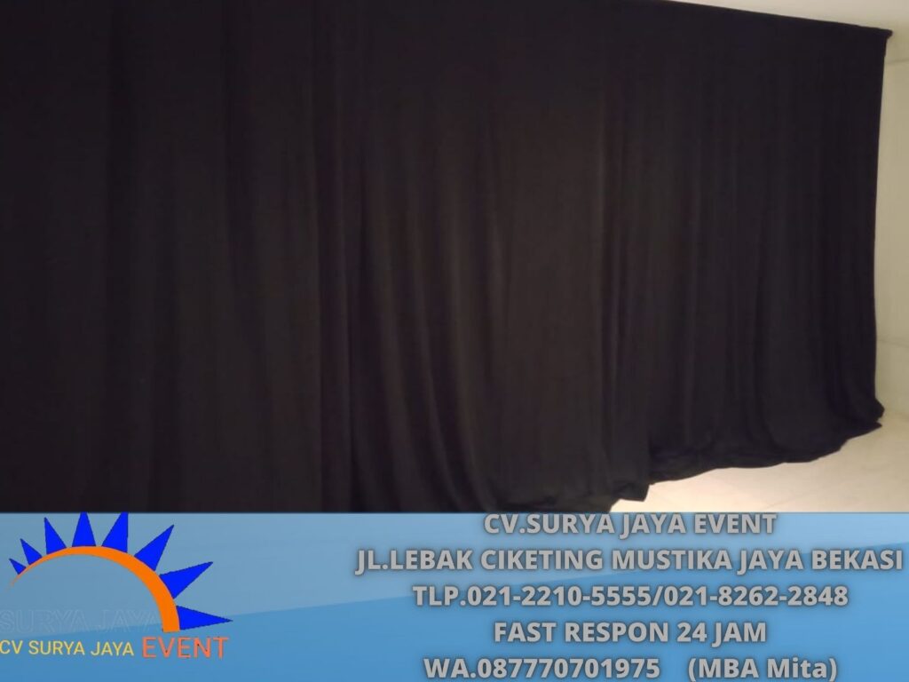 Sewa Tirai Dan Sofa Oval Hitam area Bogor